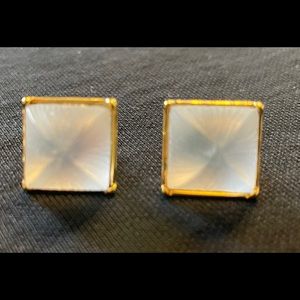 Alexis Bittar White Pyramid Studs